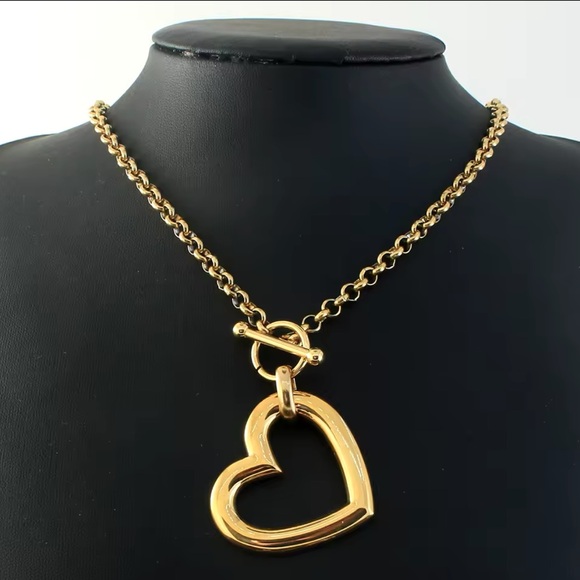 Adora - Stainless Steel Gold Color Collar Style Fashion Necklaces. Heart… - Picture 3 of 7